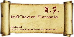 Mrákovics Florencia névjegykártya